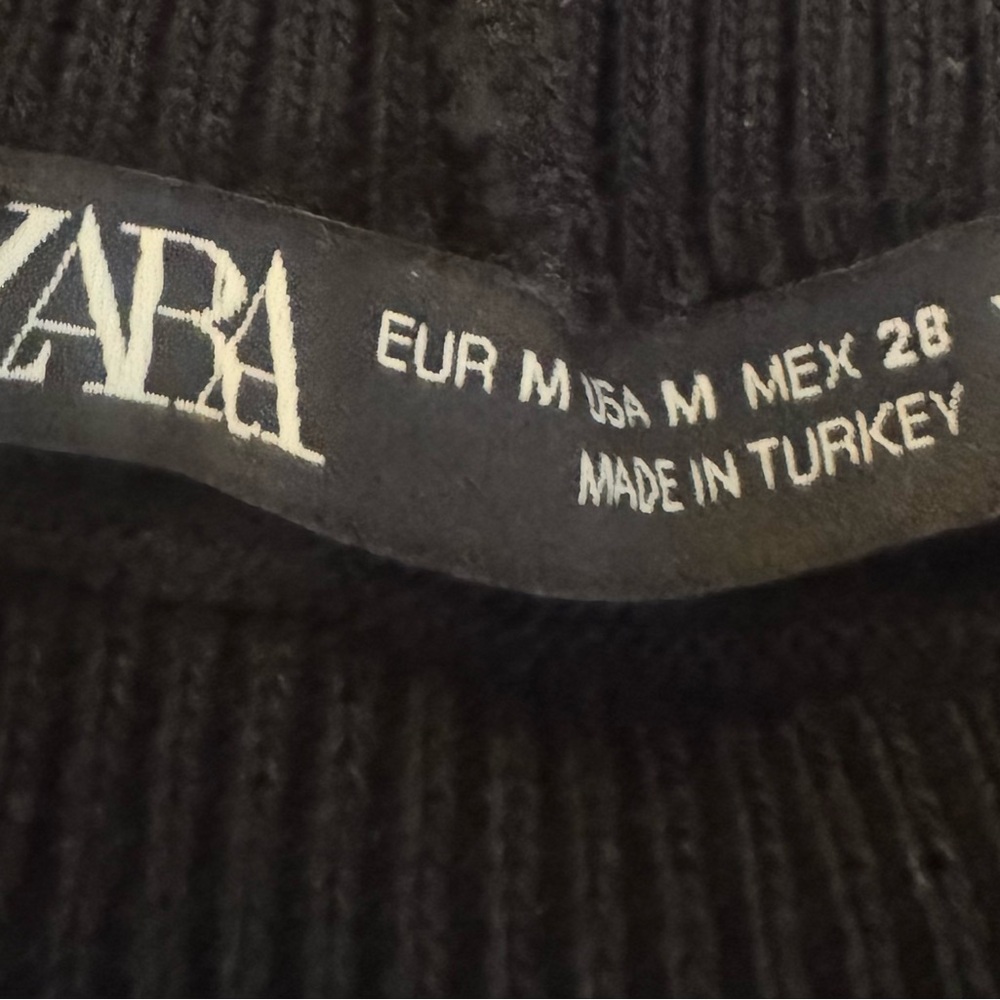 Zara Classic Black Mini Shirt dress - Picture 4 of 4